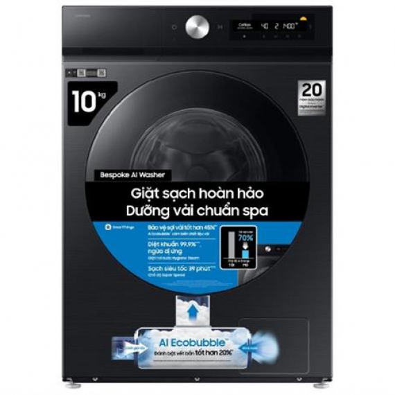 Máy giặt Samsung Bespoke AI EcoBubble Inverter 10 kg WW10DB7U34GBSV
